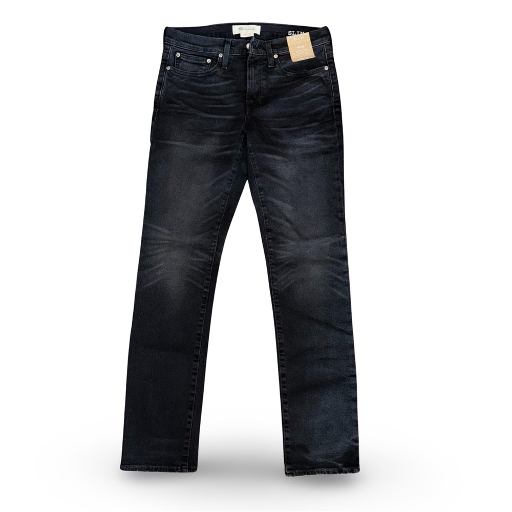 Madewell Slim Fit Jeans in Everton Wash Black J9523 - Picture 12 of 13